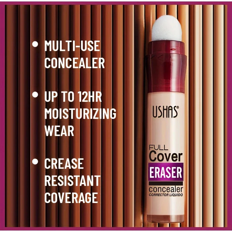 USHAS Sponge Head Concealer – Black Circles, Tear Marks, Acne & Skin Imperfections Waterproof Foundation Makeup Eraser