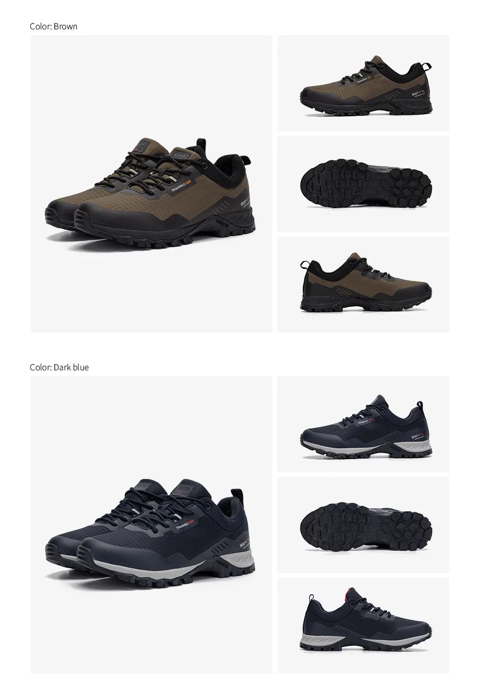 Baasploa Men’s Waterproof Hiking Shoes — Anti-Skid, Wear-Resistant Outdoor Travel Sneakers