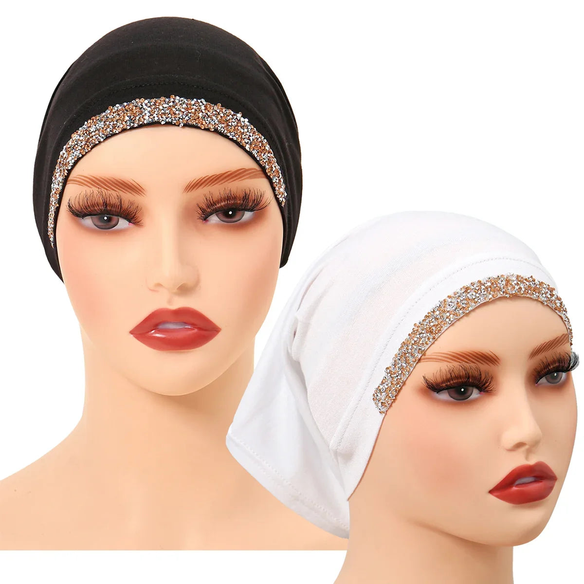 Women’s Modal Cotton Hijab Undercap - Soft Stretchy Diamond Bonnet for Muslim Headscarf & Turban Styling