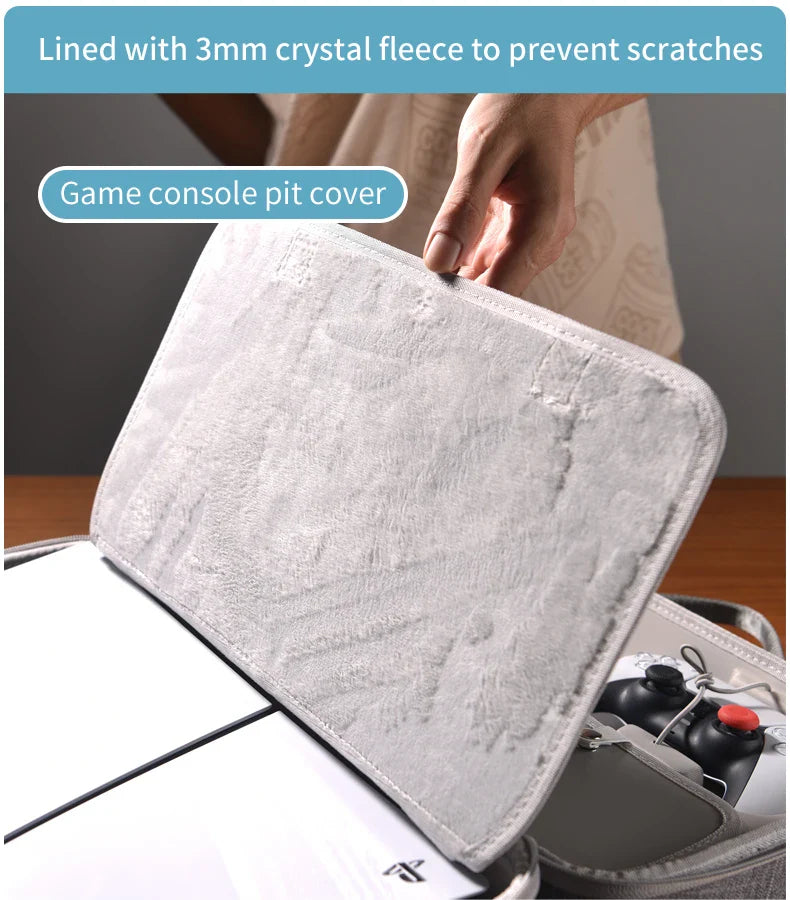 Hard Shell Carrying Case for PS5 – Protective Travel Bag for Console, Base & Accessories