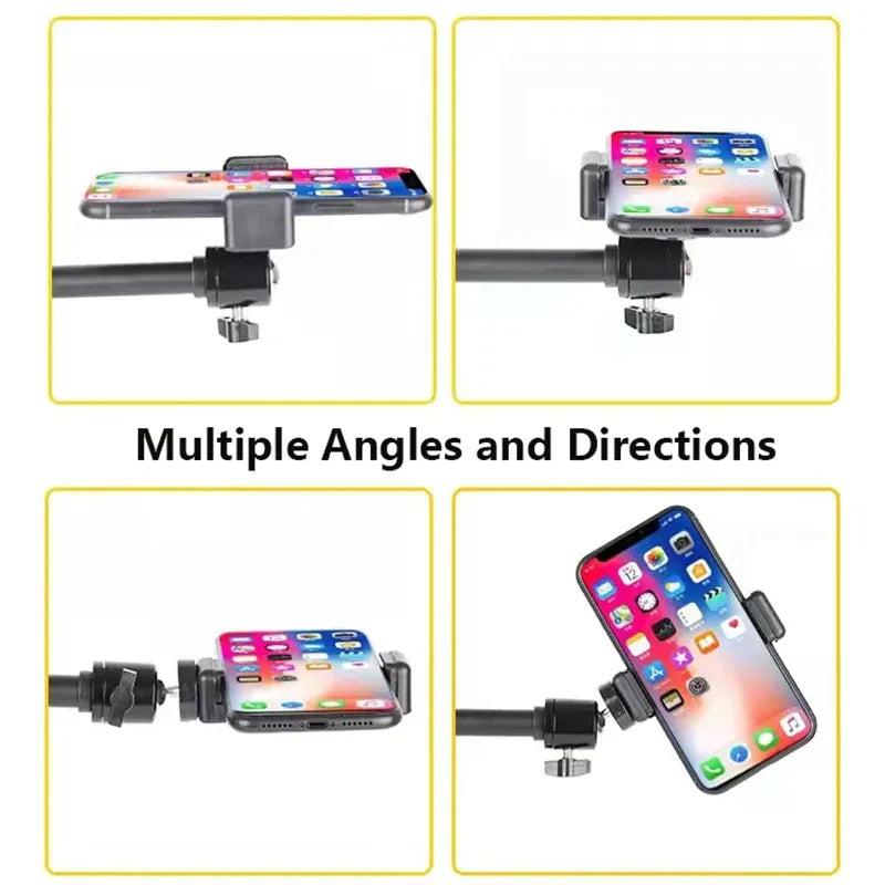 Overhead Tripod with Ring Light and Tabletop Stand, Mobile Phone Holder, Boom Arm for Nail Art and Photography