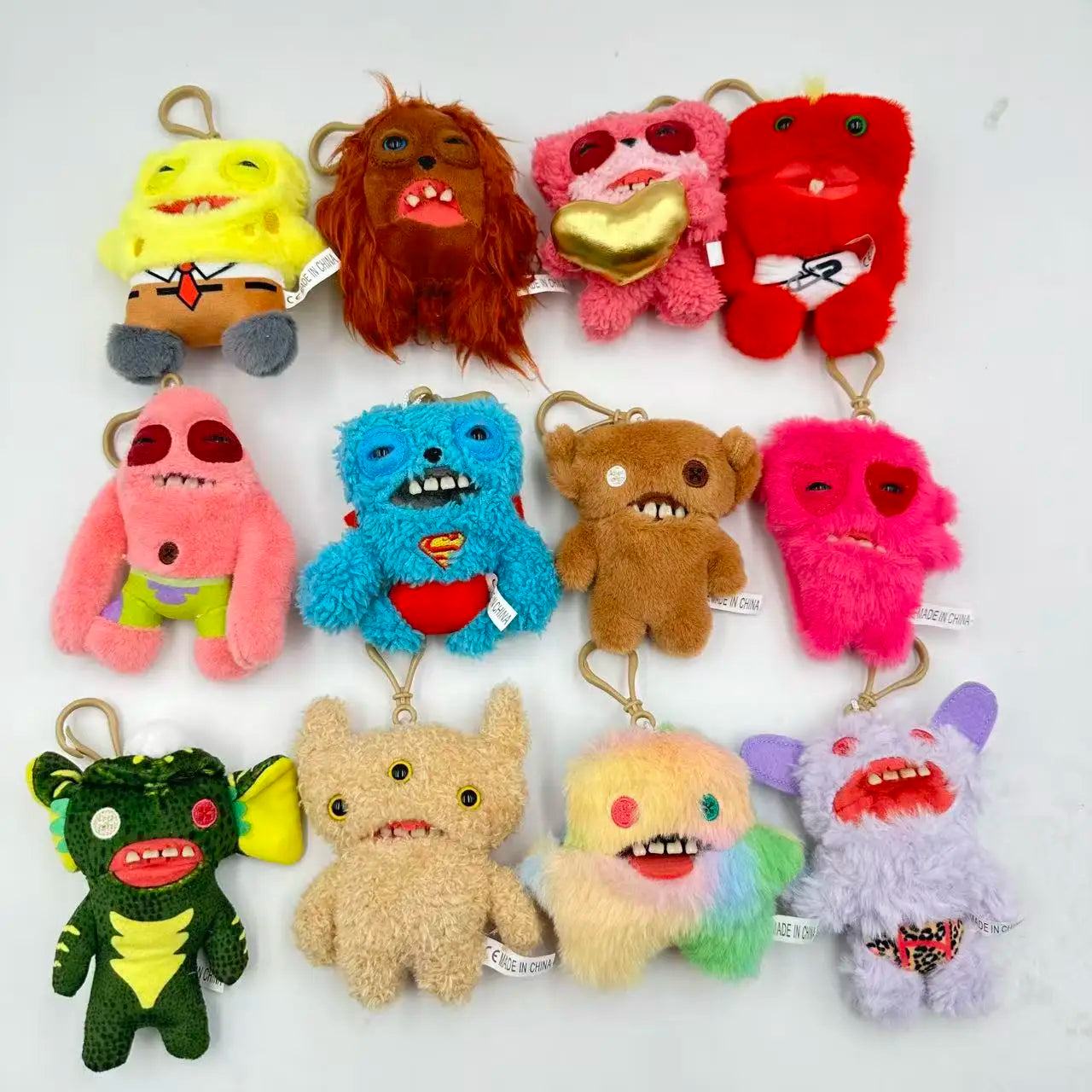 Fuggler Funny Ugly Monster Plush Keychain – 12cm Kawaii Rabbit Stuffed Toy Pendant, Cute Gift for Kids