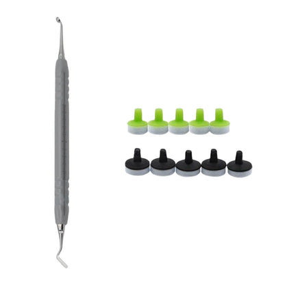 Dental Resin Filling Kit – Composite Light Cure Spatula & Molding Tools Set with Foam Pad Holder for Dentistry Use
