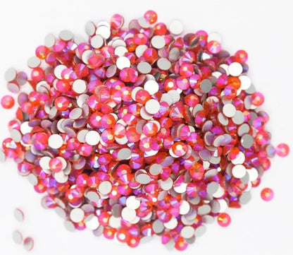 Light Pink & Rose 3D Glass Nail Art Rhinestones – SS3-SS30 Crystal Non-Hotfix Nail Decorations for Manicure Design & DIY Nails