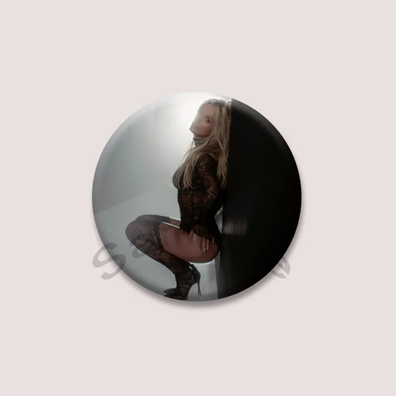 Britney Spears Music Brooch Pin – Pop Singer Badge Jewelry for Bags & Clothing, Fan Collection Accessories & Gift Item