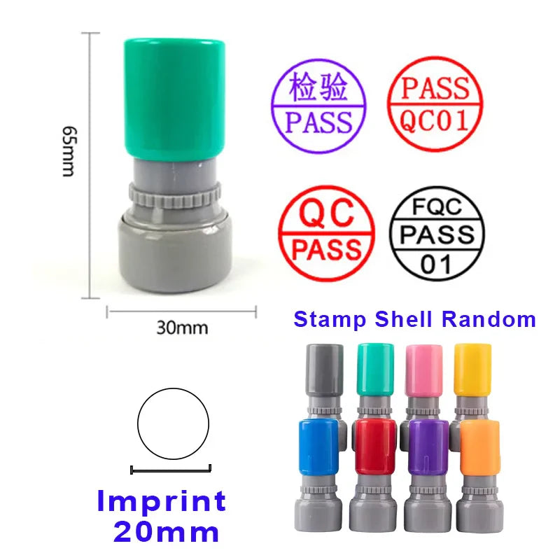 Custom QA/QC Name Ink Stamp – Personalized Self-Inking Calligraphy Signature Stamp for Teachers, Students & School Use