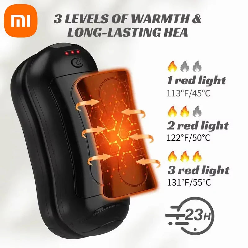 Xiaomi Magnetic Electric Hand Warmer – Portable Durable Heater with 3-Level Temperature Control
