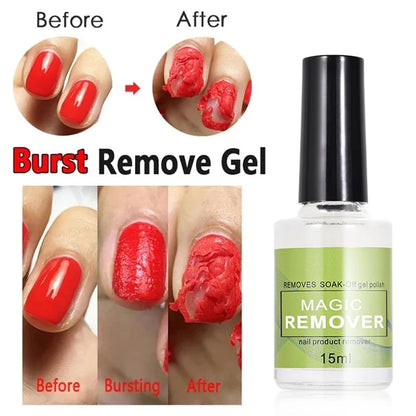 Professional Nail Polish Remover Gel — Fast 3-Min Soak-Off, Safe on Nails, Removes UV & Gel Polish Quickly