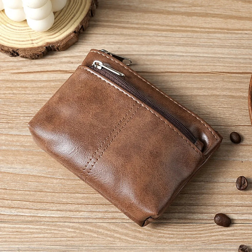 Mini PU Leather Coin & Card Holder Wallet – Luxury Pocket Change Purse Pouch for Men & Women 💼✨