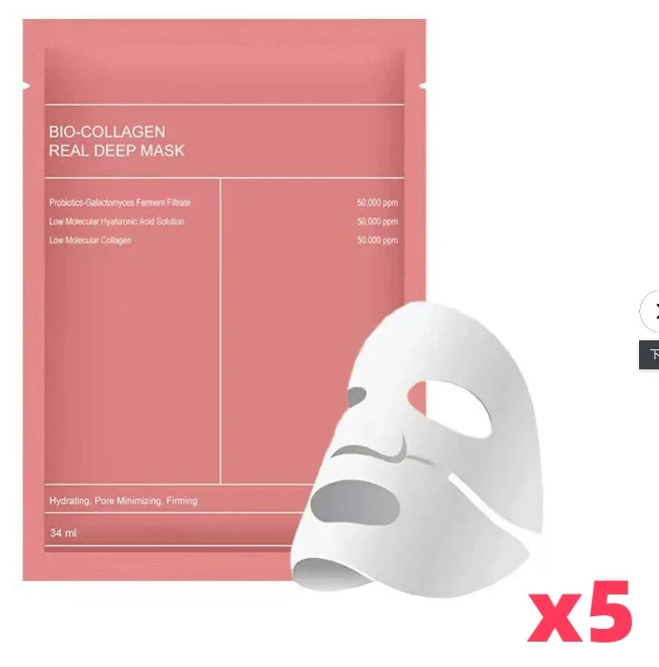 Bio Collagen Facial Mask – Deep Hydrating, Pore Shrinking Overnight Moisturizer Brightening Korean Skincare