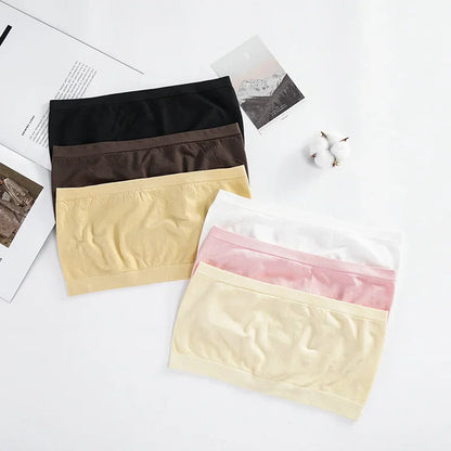 SP&CITY Women’s Summer Cotton Tube Top – Breathable Seamless Strapless Bra, No-Pad Underwear