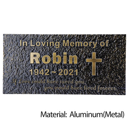 Personalized Memorial Plaque – Custom Engraved Grave Marker for Loved Ones or Pets (Dog & Cat), Remembrance Plaques