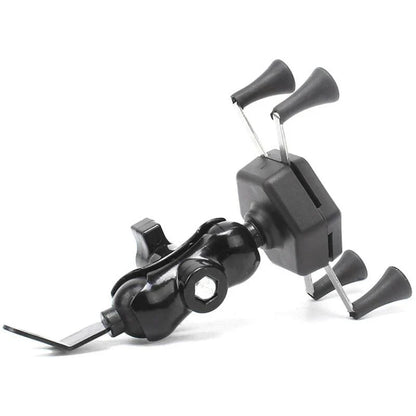Universal 360° Rotating Motorcycle Phone Holder – Adjustable Rearview Mirror Mount for Scooter & Motorbike