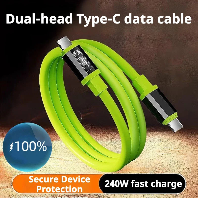 240W Fast Charging USB to Type-C & Type-C to Type-C Cable – 0.3m/1m/2m/3m for Huawei, Xiaomi, Samsung, OPPO, VIVO