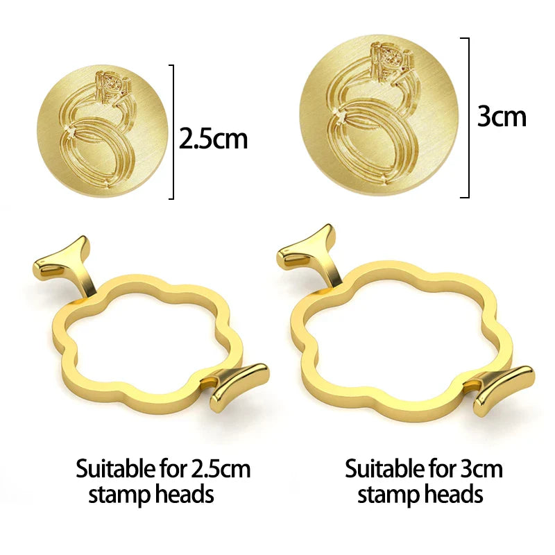 Round Flower Heart Shape Wax Seal Metal Mold - Perfect for Card Making, Wedding Invitations, and Scrapbooking Decoration - Birthday Gift Essential