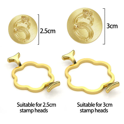 Round Flower Heart Shape Wax Seal Metal Mold - Perfect for Card Making, Wedding Invitations, and Scrapbooking Decoration - Birthday Gift Essential