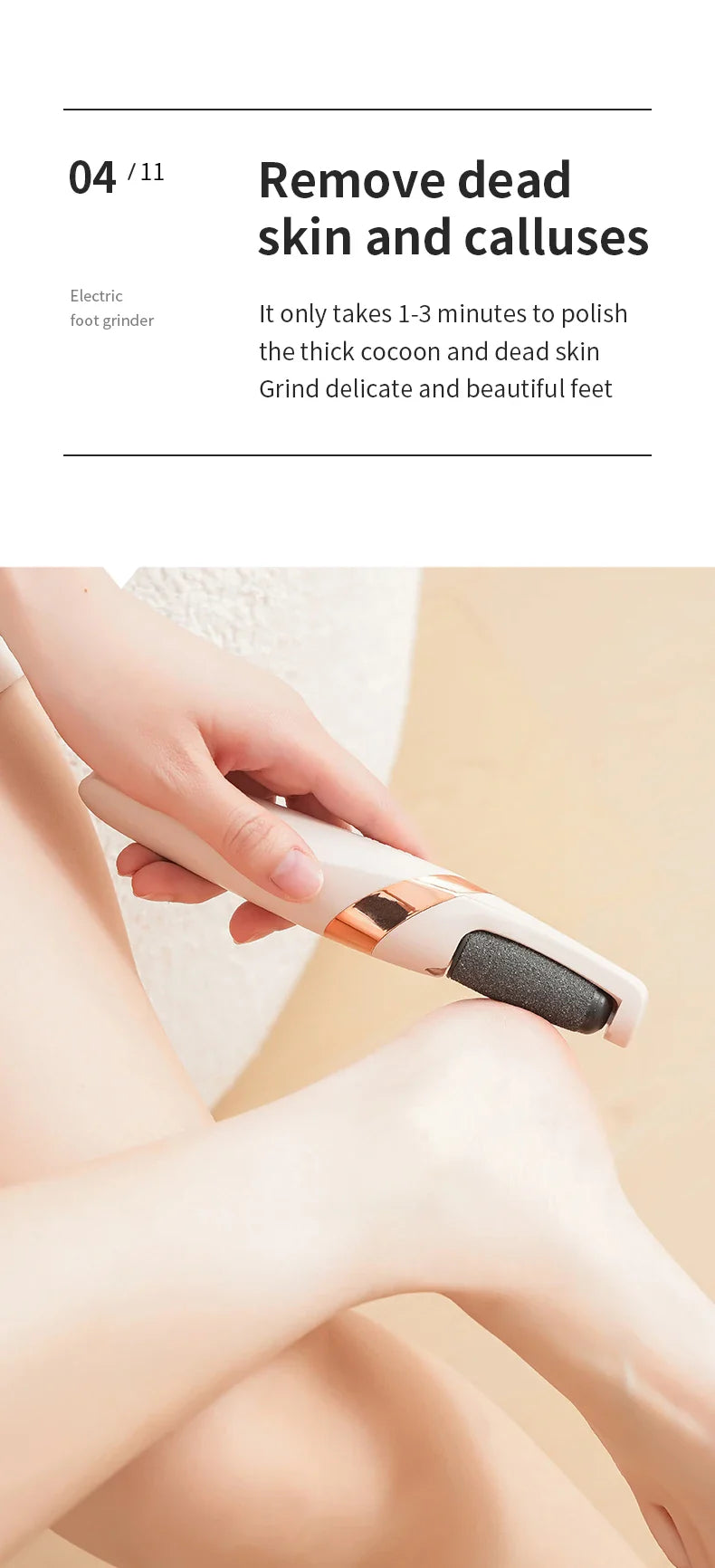 HOMFISH Electric Foot Grinder – Automatic Callus Remover Pedicure Machine for Smooth and Beautiful Feet