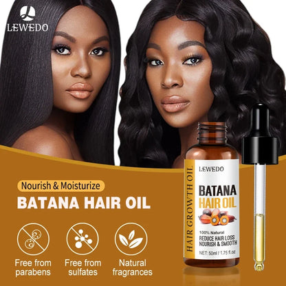 Pure Batana Hair Oil - Natural Hair Growth Treatment for Men & Women with Nourishing Shine Care