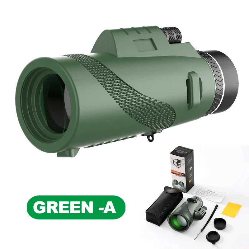 80x100 Portable HD Telescope - 5000M Zoom Folding Long Distance Telescope for Outdoor Travel Camping & Sports