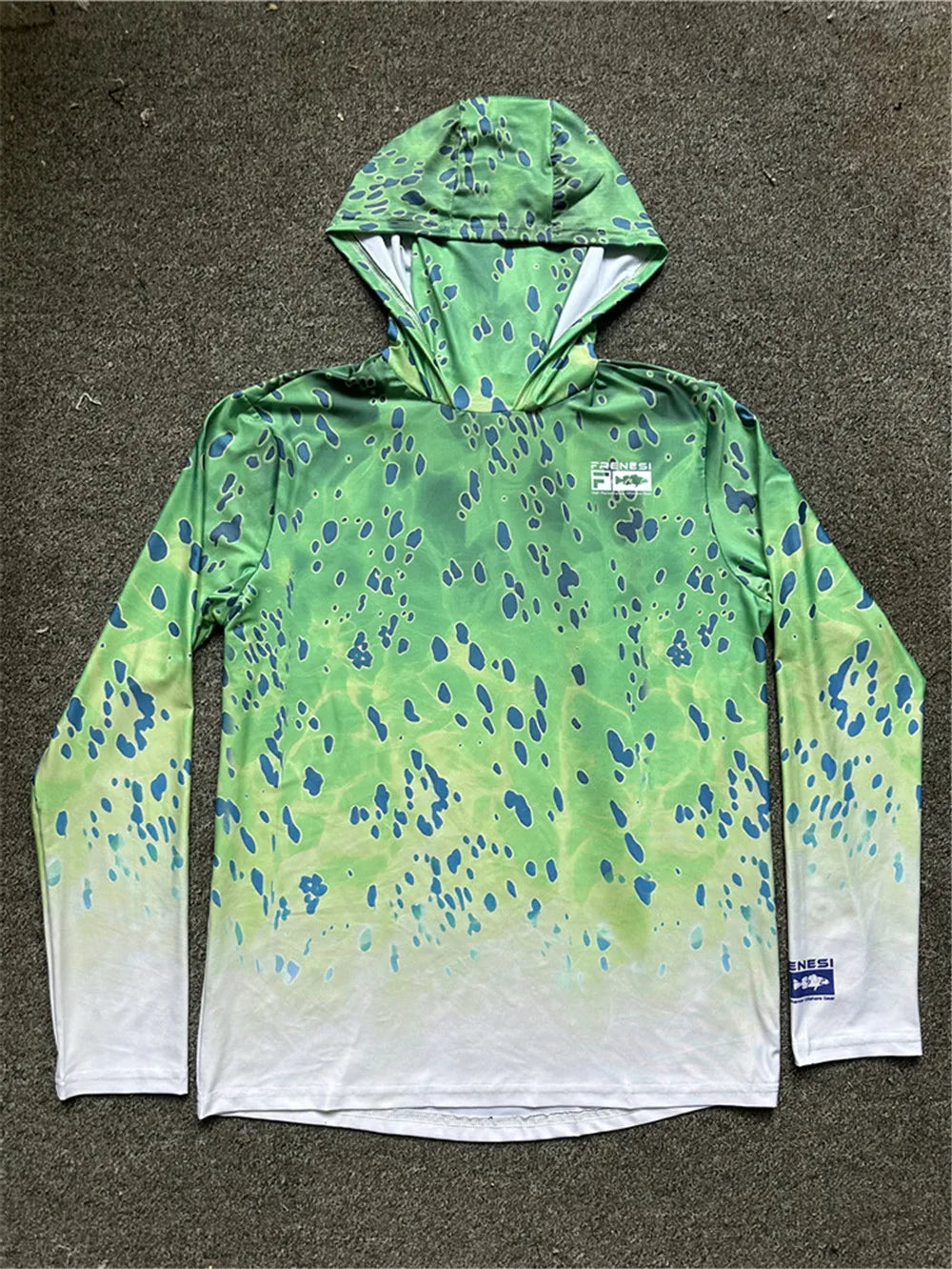 Men's Fishing Shirt with Sun Protection – All in One Hoodie Mask, UPF 50+ T-Shirt for Hunting, Camping & Angling