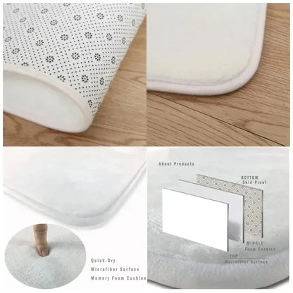 Christmas Festive Entry Door Mat — Santa Claus, Elk & Tree Holiday Anti-Slip Bathroom/Entrance Doormat