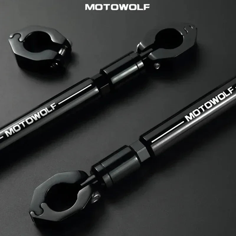22mm CNC Aluminum Motorcycle & Scooter Crossbar – Reinforced Mount Bracket for Phone, GPS, Spotlight & Headlights