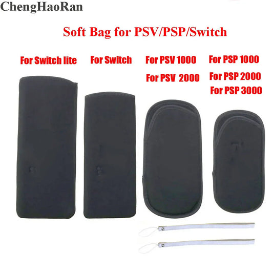 Soft Protective Carrying Case – Storage Pouch for Nintendo Switch, Switch Lite, PSP GO 1000/2000/3000, PS Vita PSV 1000/2000