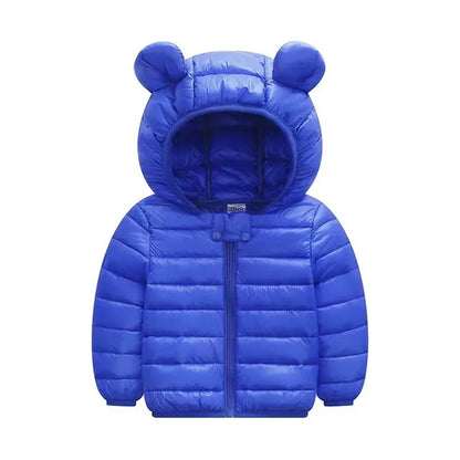 Baby Lightweight Hooded Down Jacket – Warm Zipper Coat for Boys & Girls (0-5 Years), Winter Outerwear Gift