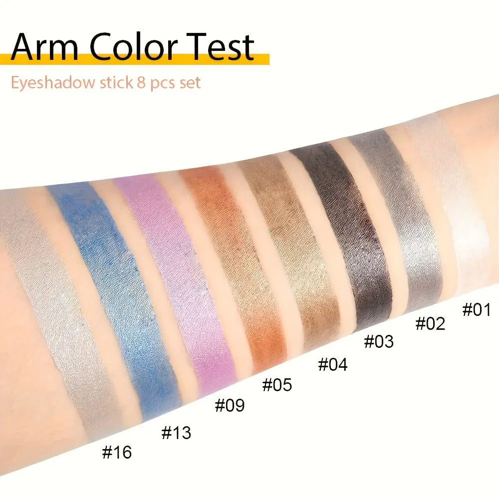 16-Color Pearlescent Eyeliner – Glitter Waterproof, Long-Lasting Non-Smudge Eye Makeup