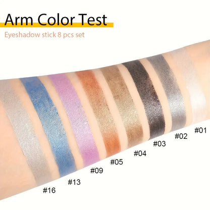 16-Color Pearlescent Eyeliner – Glitter Waterproof, Long-Lasting Non-Smudge Eye Makeup