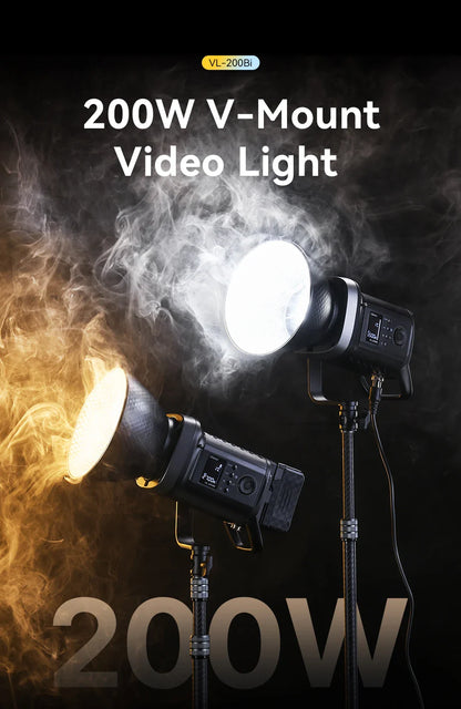 Ulanzi VL-120Bi VL-120C 120W V-Mount COB Light – Wireless APP Control, 2700K-6500K Video Light for Skit Video Photography