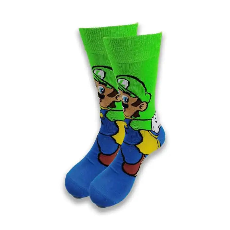 Cartoon Animation Fashion Socks for Men & Women – Autumn Winter Street Style Trendy Casual Combed Cotton Socks