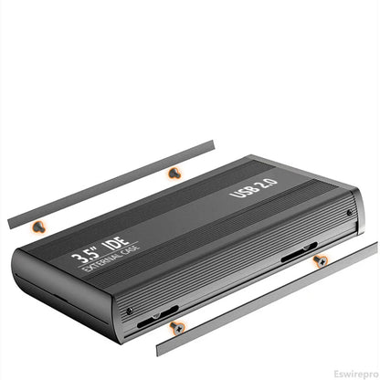 2.5"/3.5" IDE HDD External Enclosure — USB 2.0 Hard Drive Box for Desktop, PC, Laptop & Phone