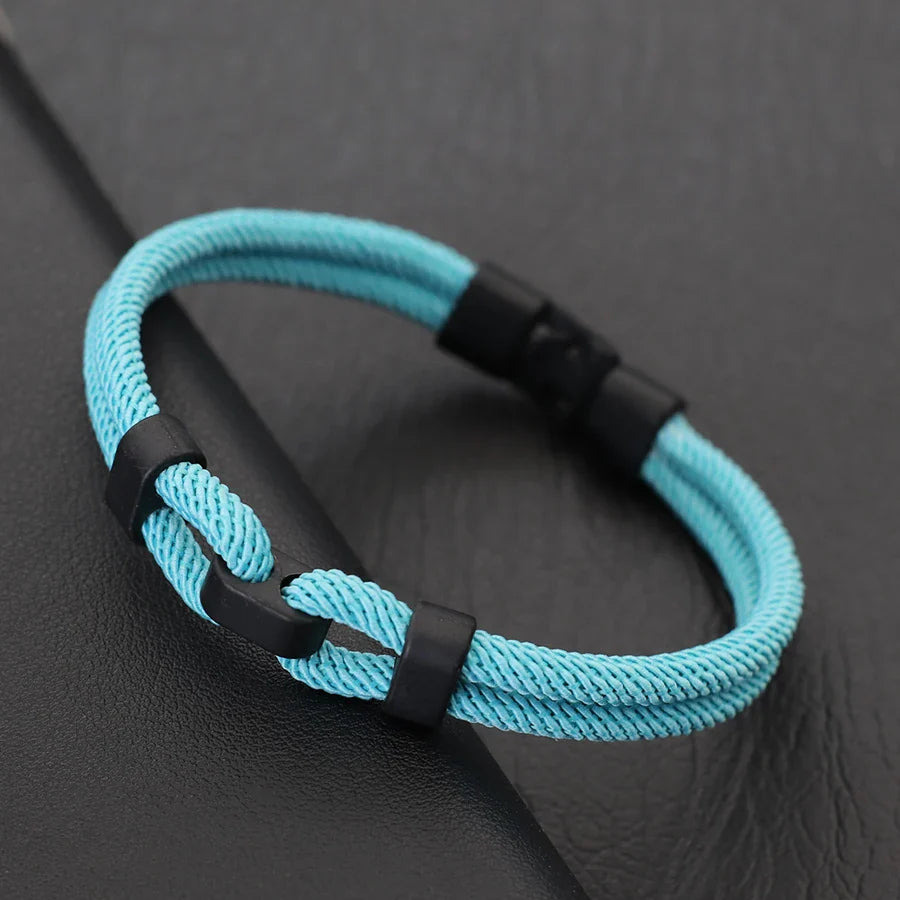 Personalized Men's Thread Bracelet – 4mm Milan Rope Bangle, 6 Color Wrap, Grade A Gift for Boyfriend