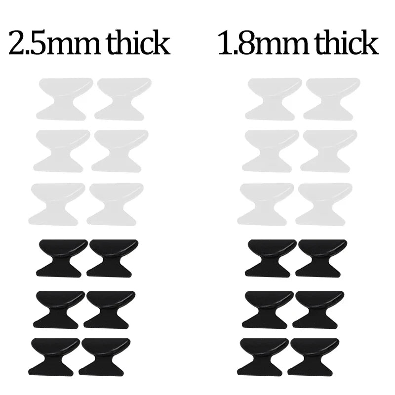 Transparent Anti-Slip Glasses Nose Pads - Self-Adhesive, Long-Lasting Nose Holders for Eyeglasses & Spectacles