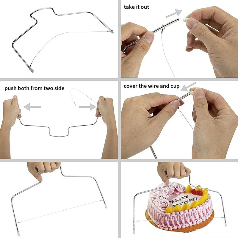 7 Piece Cake Decorating Tools Kit – Includes Plastic Rotating Cake Turntable, Icing Smoother, Spatula, and Cake Leveler