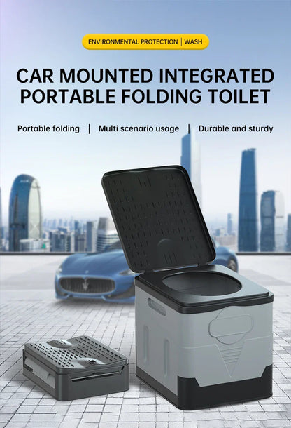 Portable Outdoor Camping Toilet – Odor-Proof Folding Emergency & Multifunctional Travel Toilet