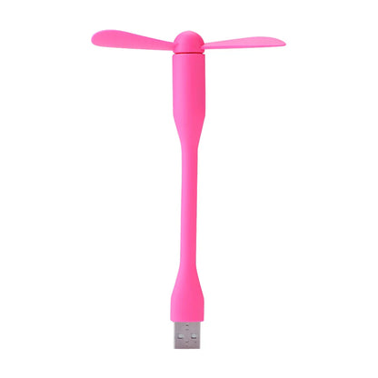Mini USB Flexible Fan – Bendable Portable Hand Fan for Laptop, PC, Power Bank, and AC Charger, Summer Cooling Gadget