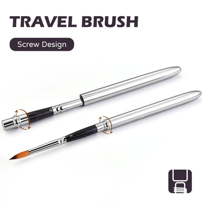 3 PCS Travel Watercolor Brushes: Portable Pocket Paint Brushes for On-the-Go Painting