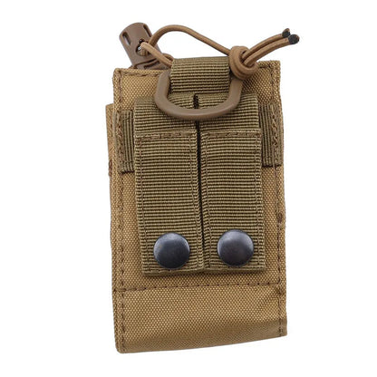 DIZETION Tactical Radio Pouch - MOLLE Nylon Walkie Talkie Holder & Hunting Interphone Hanging Bag