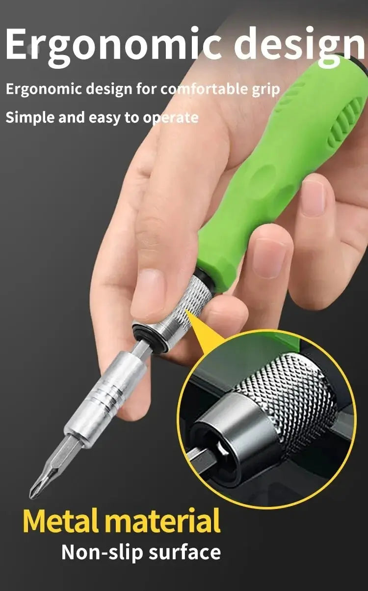 Mini 32-in-1 Precision Screwdriver Set – Magnetic Phillips Bits, Multifunctional Hand Tool Kit for Phone, Watch, Glasses & PC Repair