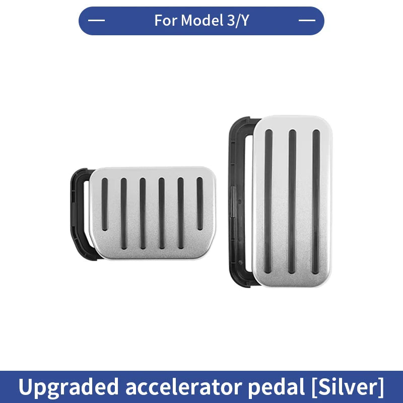 TESY Anti-Slip Pedal Covers for Tesla Model 3 Highland & Model Y Juniper – Accelerator, Brake & Foot Rest Protection Set