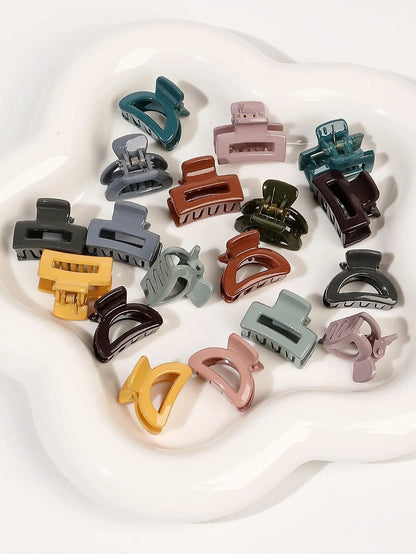 18pcs Leopard Print Mini Hair Claw Clips – No-Slip Small Jaw Clips for Thin Hair, Hair Styling Accessories for Women & Girls