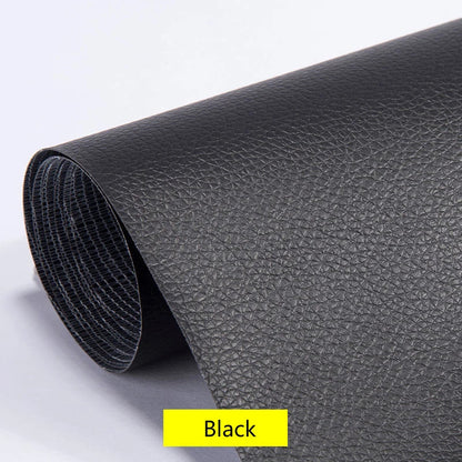 100x137cm Black Self-Adhesive Leather Repair Tape – DIY Sticky Patch for Sofa & Leather Repairs