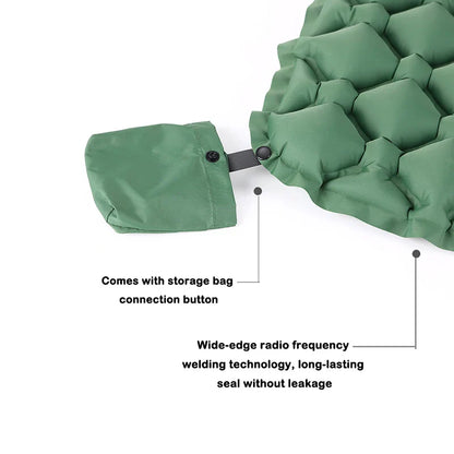Inflatable Seat Cushion Portable Lightweight Air Sitting Pad Water & Moisture Resistant Camping Chair Mat for Outdoor Travel & Hiking Comfort Seat Pad