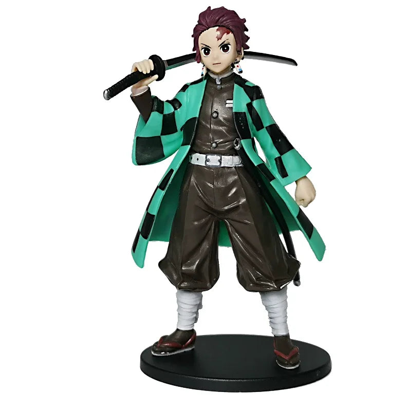 Demon Slayer Anime Figures – Kimetsu No Yaiba Tanjiro Nezuko Zenitsu Inosuke Action Doll Toys