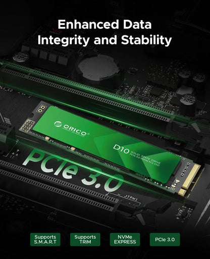 ORICO M.2 NVMe 1TB SSD – PCIe 3.0 3500MB/s Gen3x4 Internal Solid State Drive for Laptop & Desktop (3D NAND TLC/QLC)