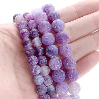 Natural Stone Round Beads 4-12mm Tiger Eye Lava Turquoise Jade for DIY Jewelry Making Bracelet Craft Supplies