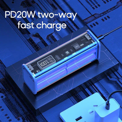 Professional 22.5W DIY Battery Charger Case – PD Fast Charging Box for 8PCS 18650 Polymer 20000mAh Battery