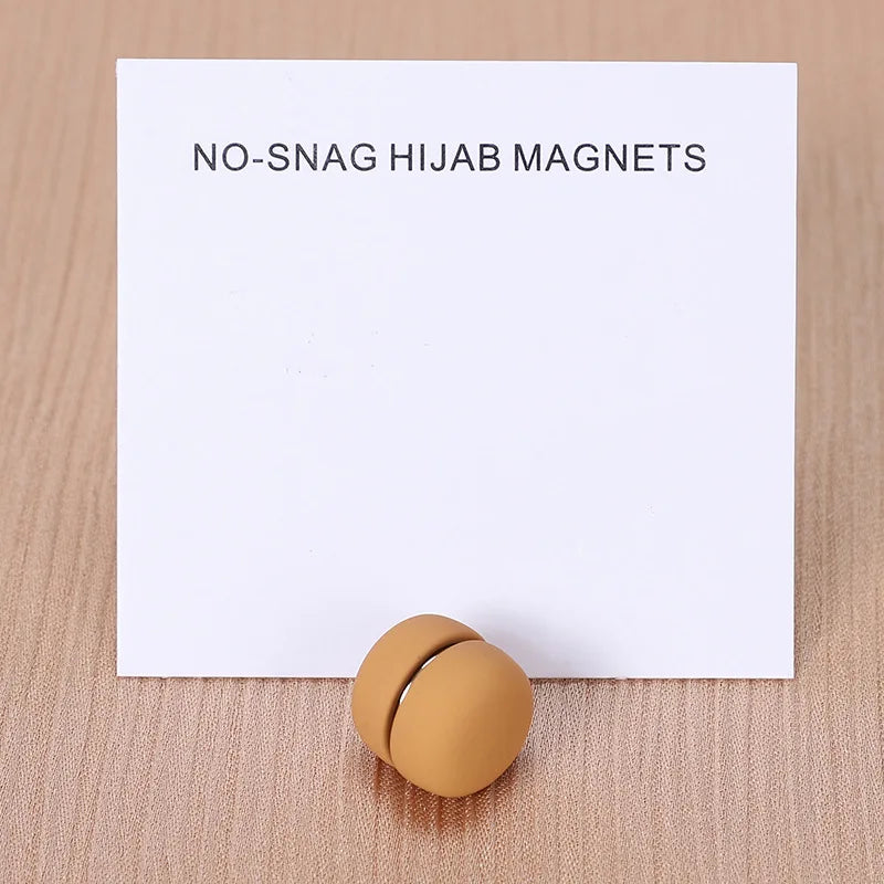 WLP Magnetic Hijab Clips - Solid Color Round Strong Magnet Pins for Silk Scarves Shawls Turban Accessories